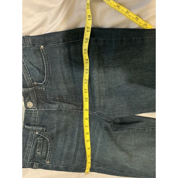 Jessica Simpson Shortened Jeans Size 4/27 Altered Boot Cut Dark Stone Denim - Picture 5 of 6